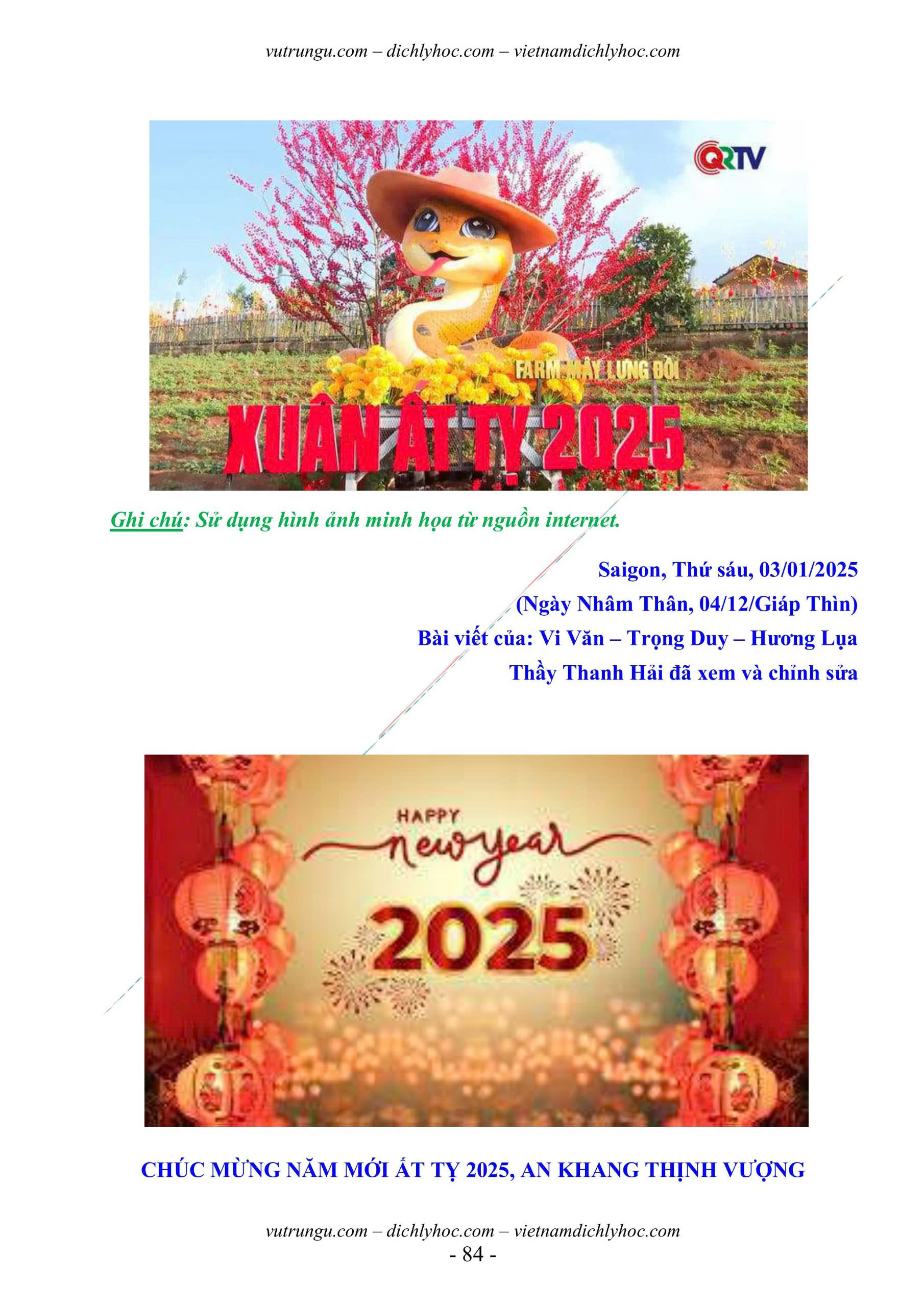 Khai bút đầu xuân 2025